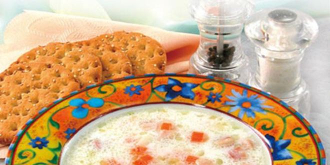 Рецепт молочного супа с копченостями