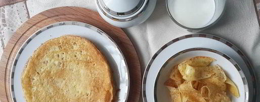 Шаг 2: молочного супа с лапшой из крахмальных блинов