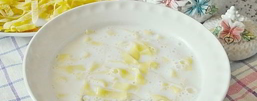 Шаг 11: молочного супа с лапшой