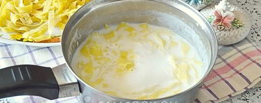 Шаг 10: молочного супа с лапшой