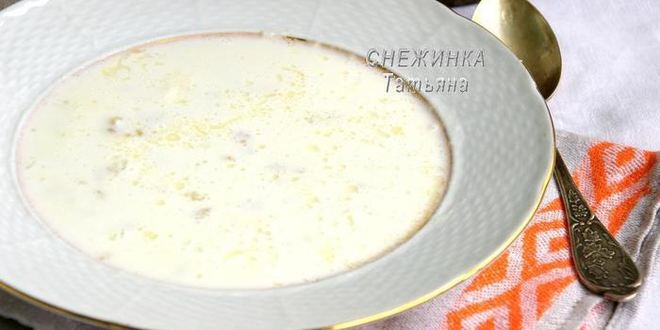 Рецепт молочного супа затирка