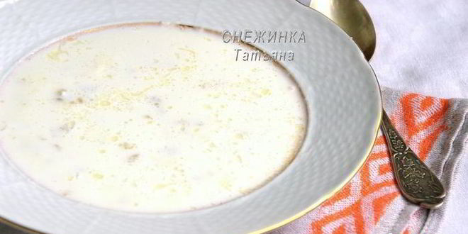 Рецепт молочного супа затирка
