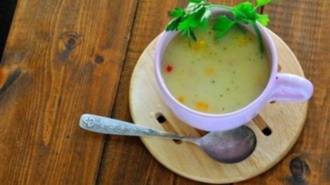 Рецепт Супа молочного из трески с перцем и сельдереем