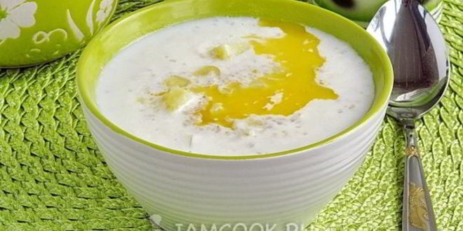 Рецепт супа молочного из ячневой крупы по-латышски