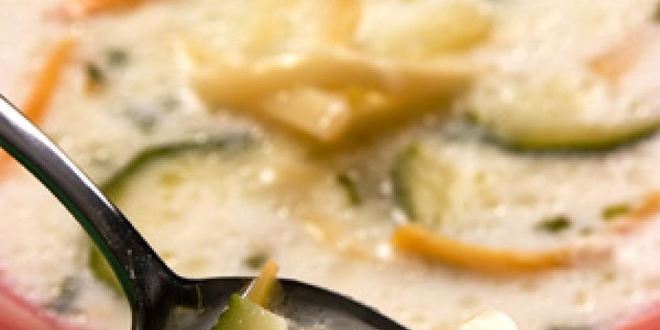 Рецепт супа молочного с овощами и вермишелью