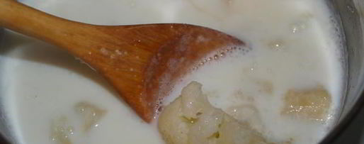 Шаг 3: супа молочного с цветной капустой