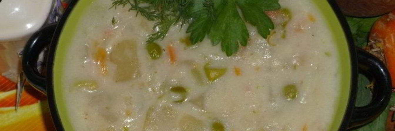 Рецепт Сырно-молочного суп с овощами