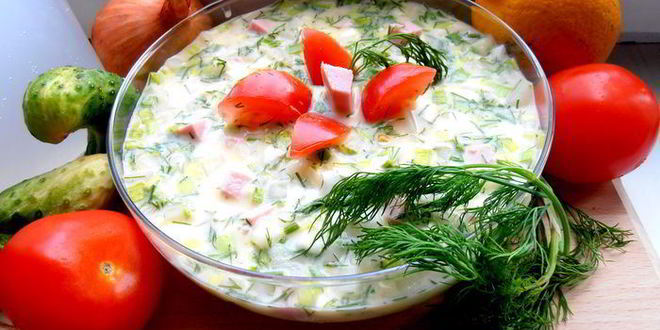 Рецепт деревенской окрошки на березовом соке