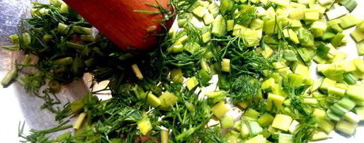 Шаг 4: деревенской окрошки на березовом соке