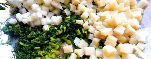 Шаг 6: деревенской окрошки на березовом соке