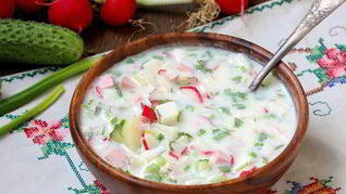 Рецепт Классической окрошки с зеленым луком