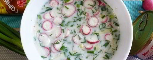 Шаг 2: легкой окрошки с тунцом