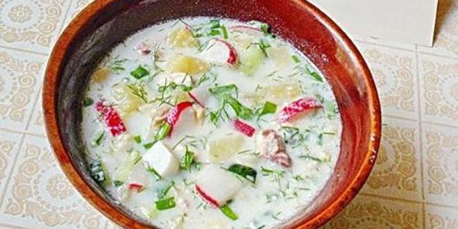 Рецепт окрошки днестровской с курицей