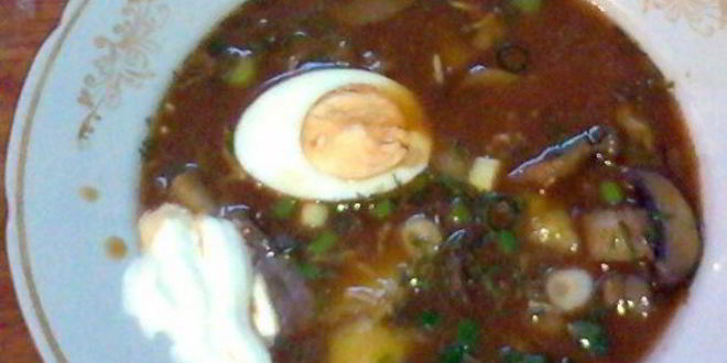 Рецепт окрошки грибной с хреном