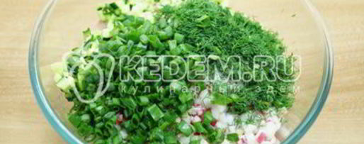 Шаг 4: окрошки классической с колбасой