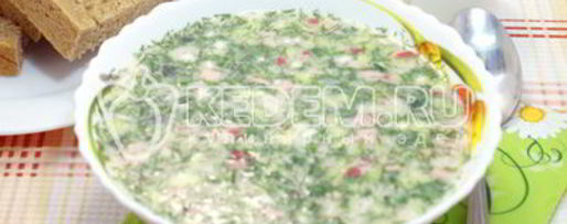 Шаг 7: окрошки классической с колбасой