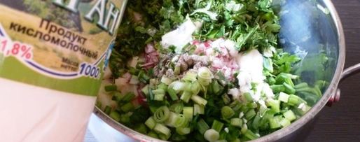 Шаг 1: окрошки на айране с охотничьими колбасками