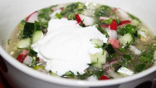 Рецепт Окрошки на белом квасе