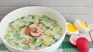 Рецепт Окрошки на газированной минеральной воде