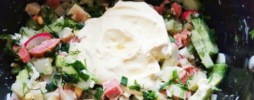 Шаг 6: окрошки на газированной минеральной воде