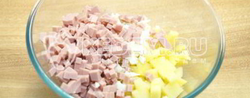 Шаг 1: окрошки на кефире с колбасой