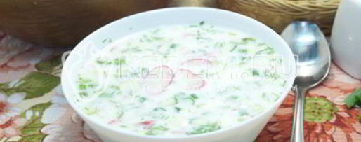 Шаг 5: окрошки на кефире с колбасой