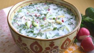 Рецепт Окрошки на кефире