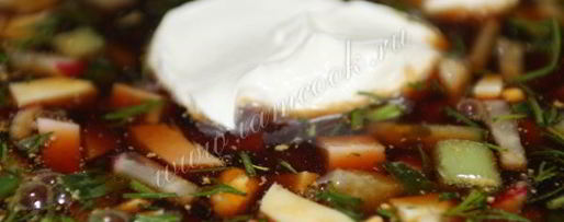 Шаг 8: окрошки на квасе с докторской колбасой