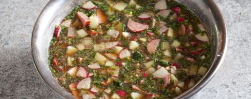 Шаг 11: окрошки на квасе с полукопченой колбасой