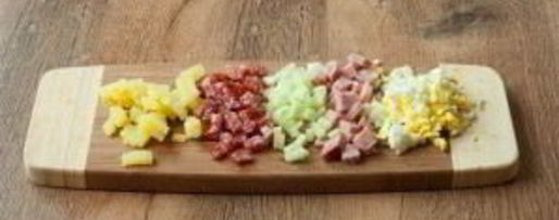 Шаг 1: окрошки на минералке и сметане