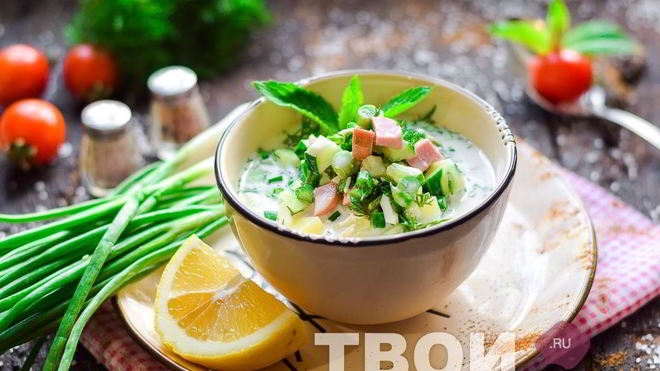 Рецепт Окрошки на минералке