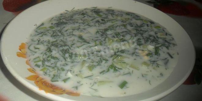 Рецепт окрошки на минеральной воде и кефире