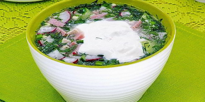 Рецепт окрошки на сыворотке