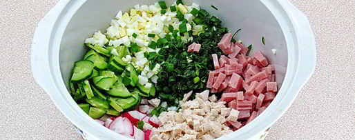 Шаг 7: окрошки на сыворотке