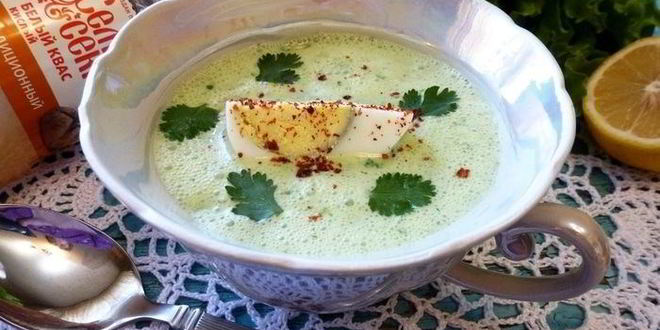 Рецепт окрошки по-болгарски с яйцами