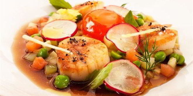 Рецепт окрошки с гребешками