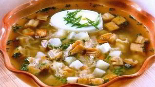 Рецепт Окрошки с грибами и горчицей