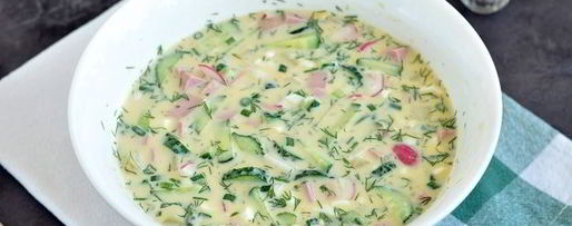 Шаг 8: окрошки с колбасой на айране