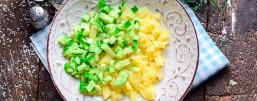 Шаг 4: окрошки с колбасой на воде