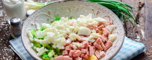 Шаг 6: окрошки с колбасой на воде