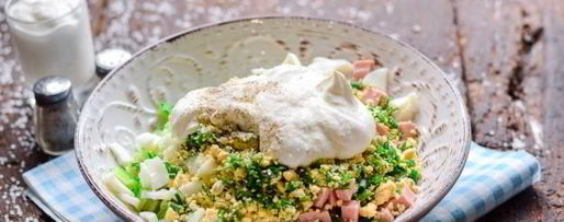 Шаг 8: окрошки с колбасой на воде