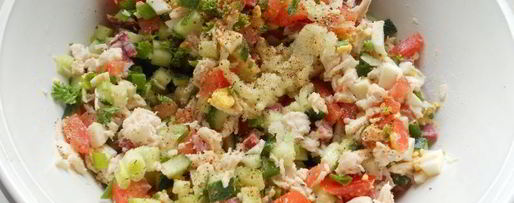 Шаг 3: окрошки с курицей и помидорами