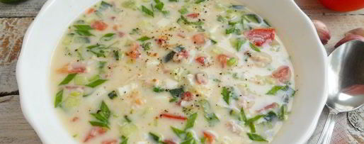 Шаг 4: окрошки с курицей и помидорами