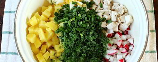 Шаг 9: окрошки с курицей на квасе