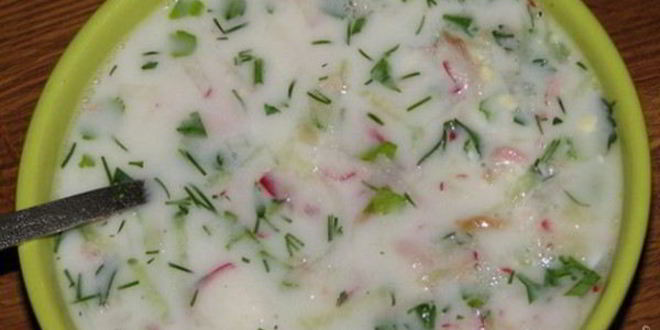 Рецепт окрошки с курицей