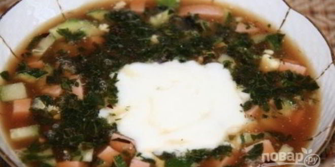 Рецепт окрошки с квасом и кефиром