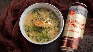 Рецепт Окрошки с морскими гребешками