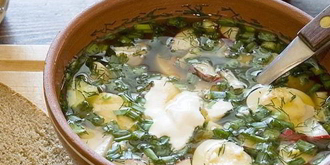 Рецепт окрошки с селедкой