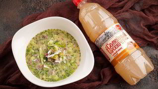 Рецепт Окрошки с языком