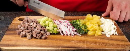 Шаг 1: окрошки с языком